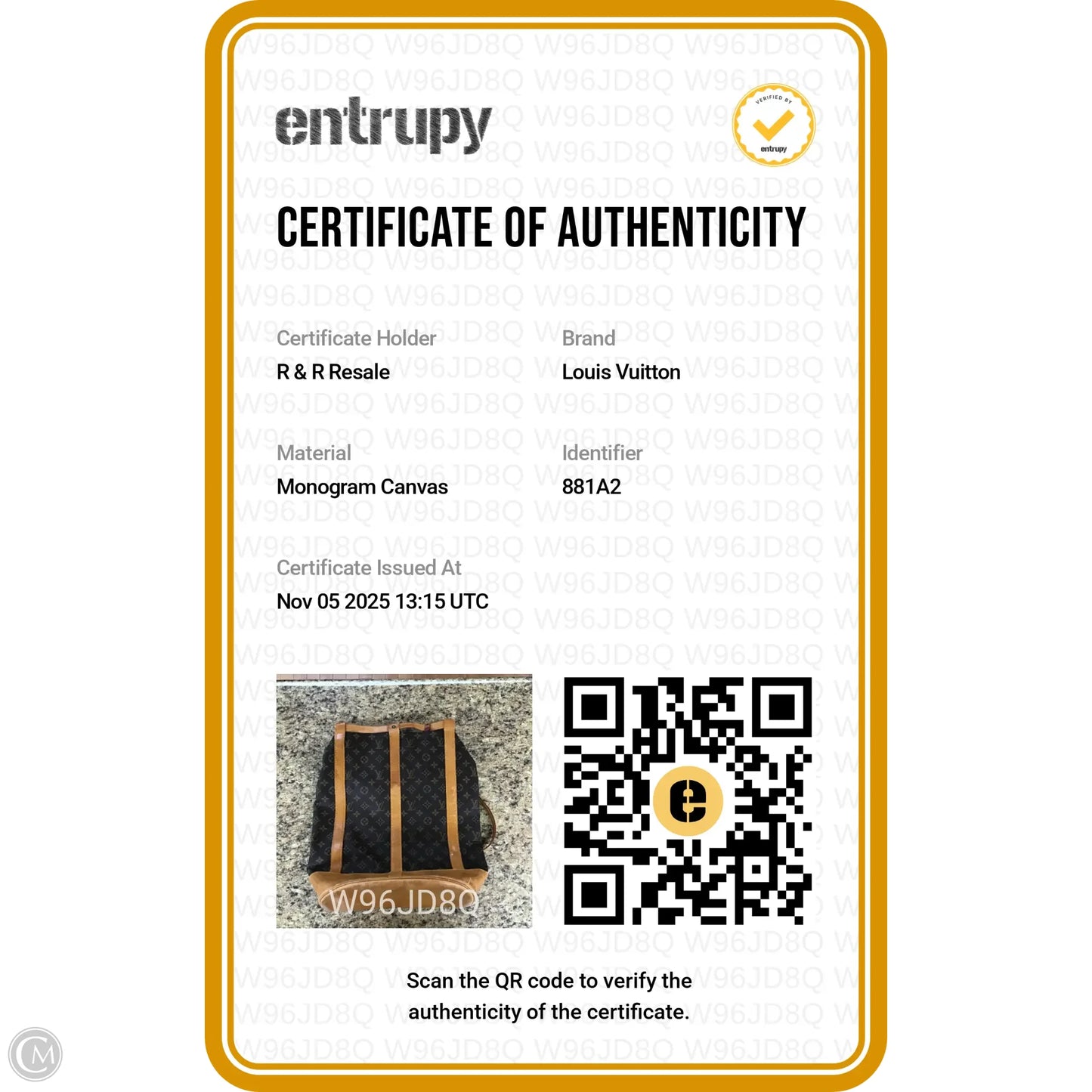 Backpack Luxury Designer By Louis Vuitton, Size: Large