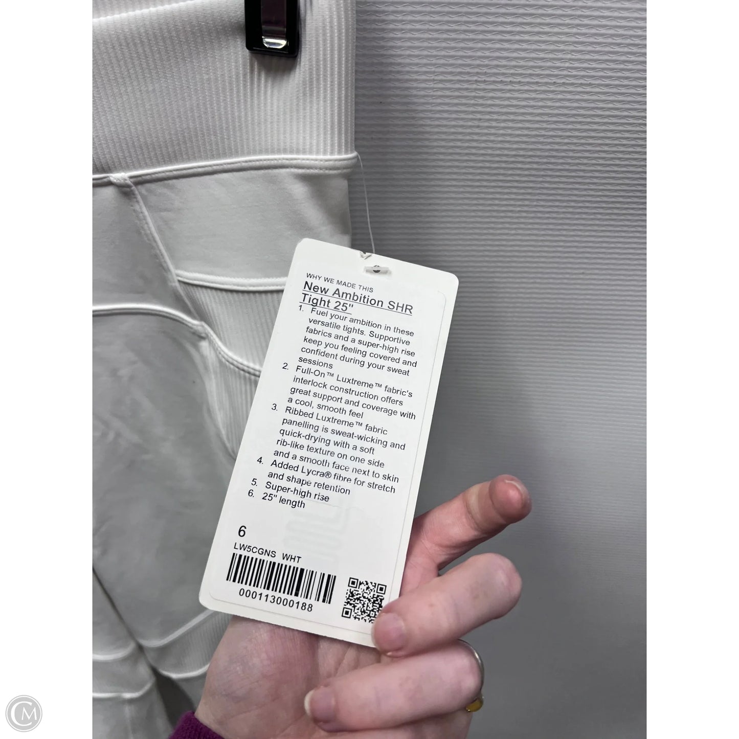 Athletic Leggings By Lululemon In White, Size: 6