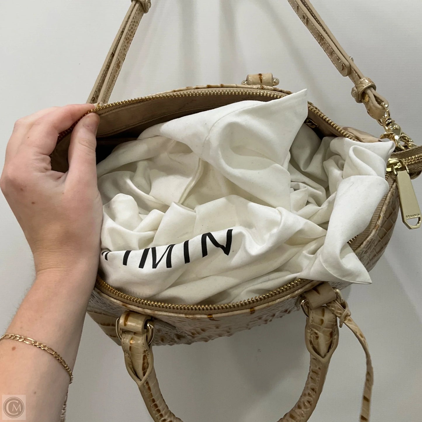 Handbag Designer By Brahmin, Size: Large