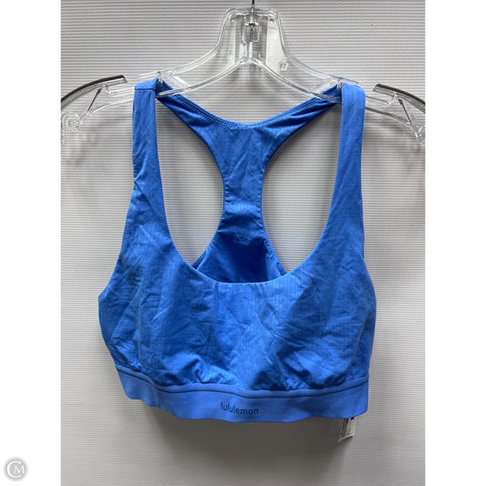 Athletic Bra By Lululemon In Blue, Size: L