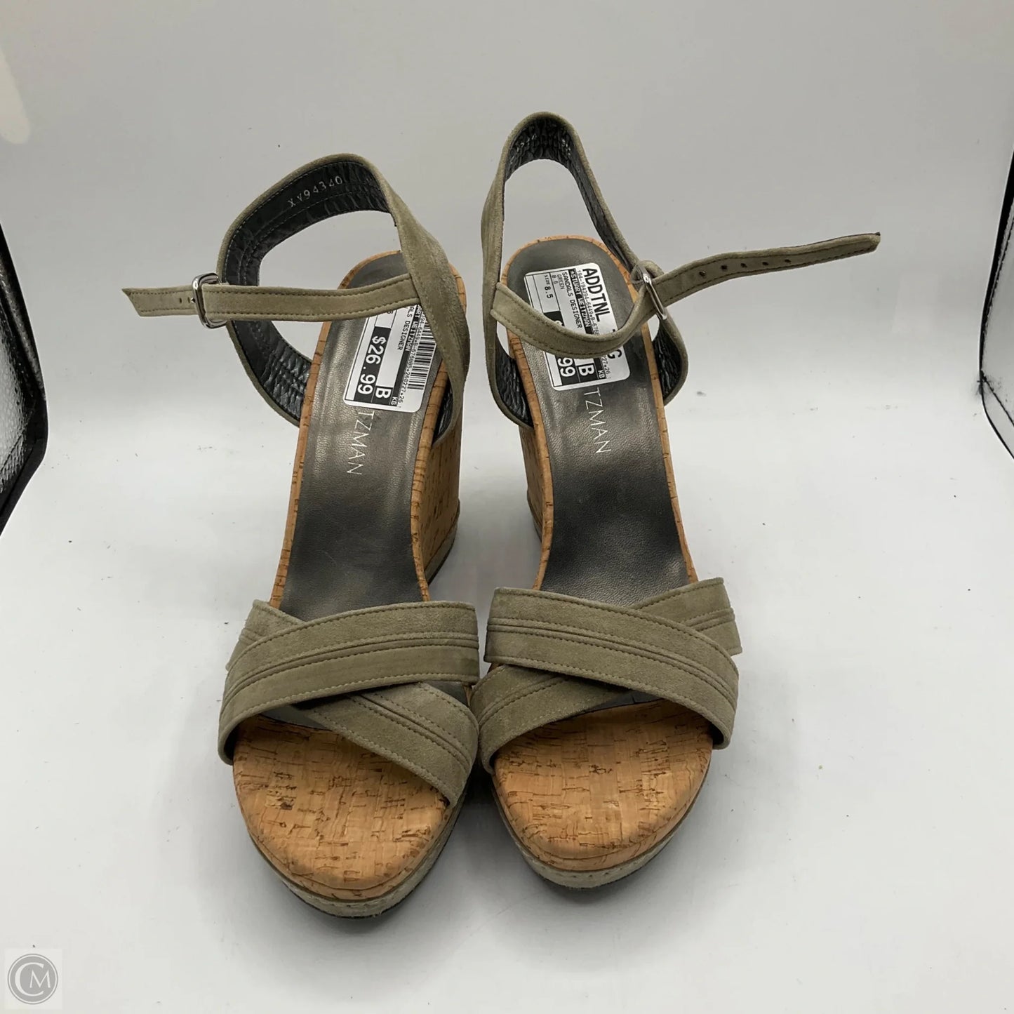 Sandals Designer By Stuart Weitzman In Green, Size: 8.5