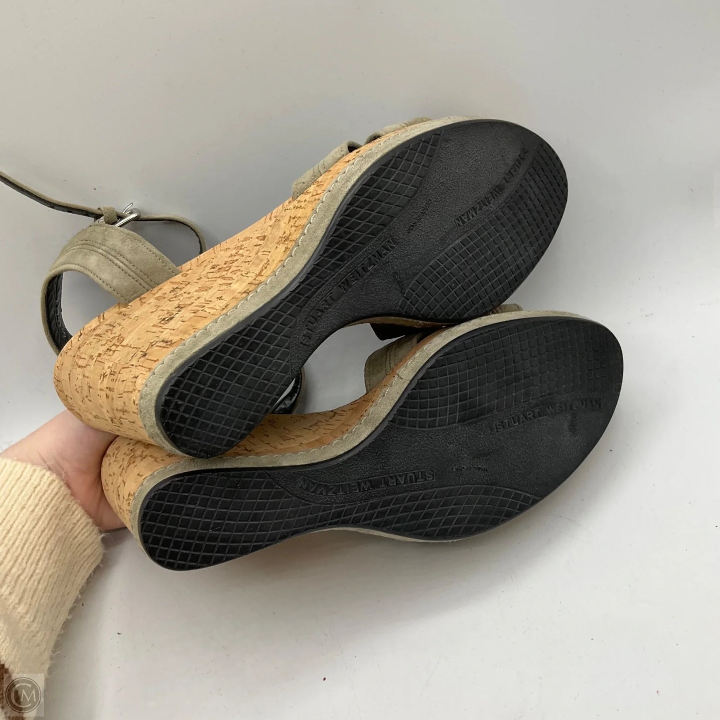 Sandals Designer By Stuart Weitzman In Green, Size: 8.5