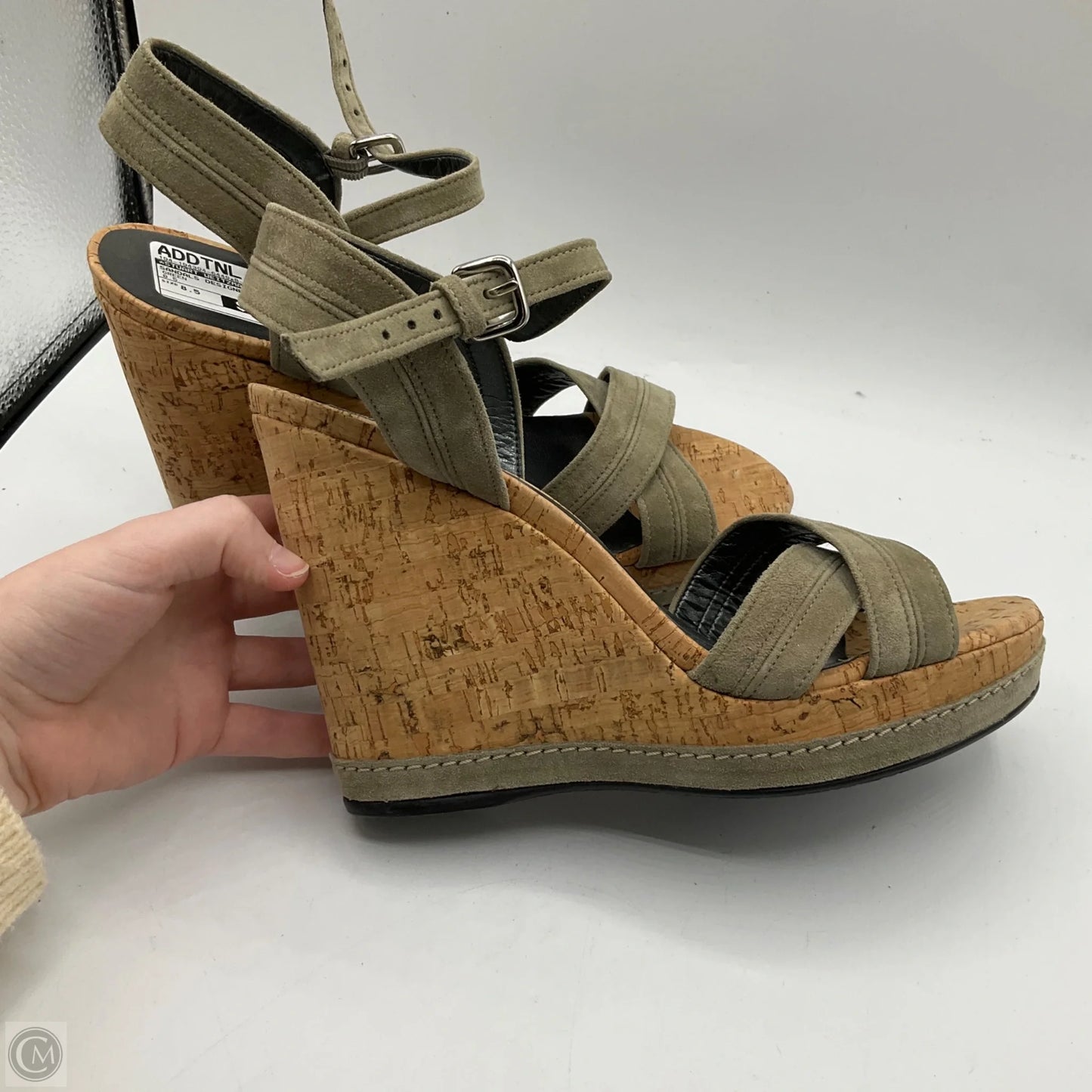 Sandals Designer By Stuart Weitzman In Green, Size: 8.5