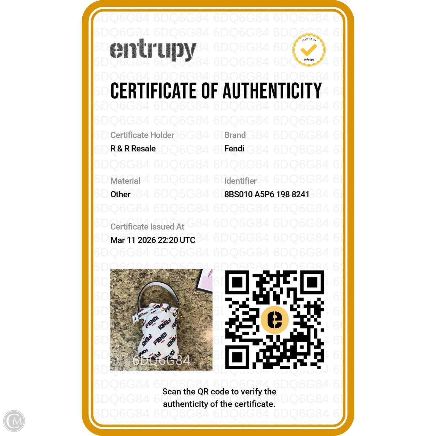 Handbag Luxury Designer By Fendi, Size: Small