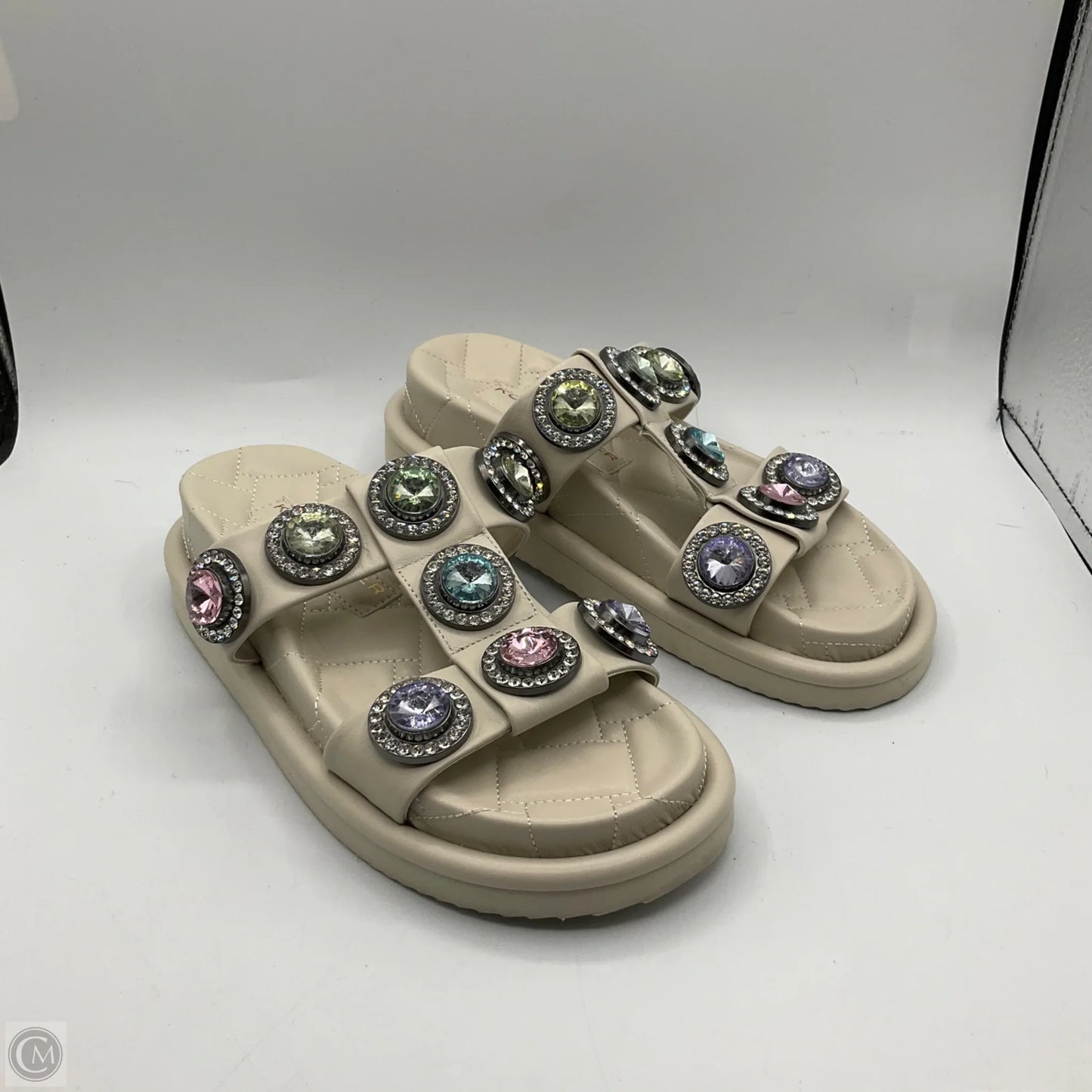 Sandals Designer By Kurt Geiger In Cream, Size: 7