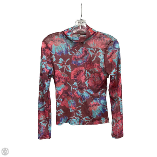 Top Long Sleeve By Anthropologie In Floral Print, Size: Xs