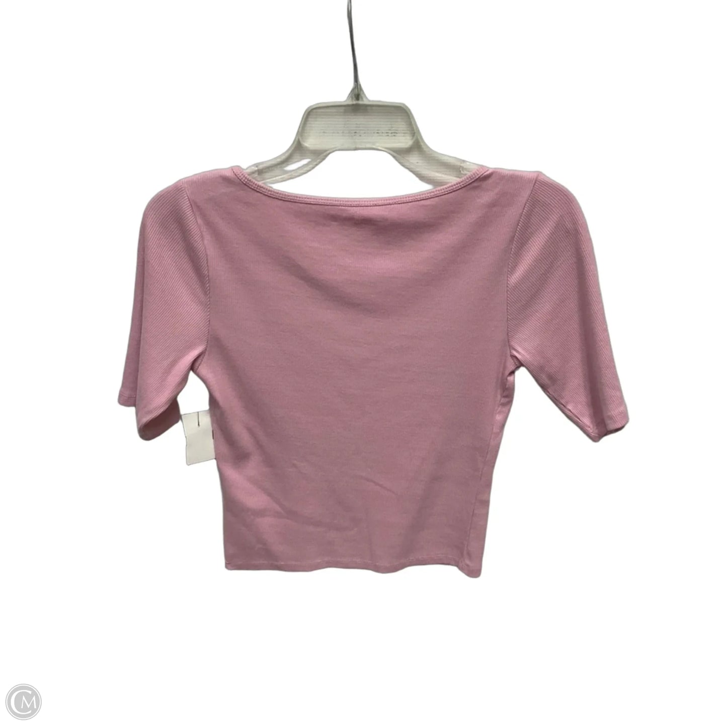 Top Short Sleeve By Abercrombie And Fitch In Pink, Size: M