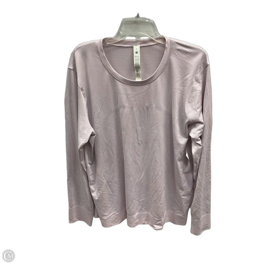 Athletic Top Long Sleeve Crewneck By Lululemon In Pink, Size: 16