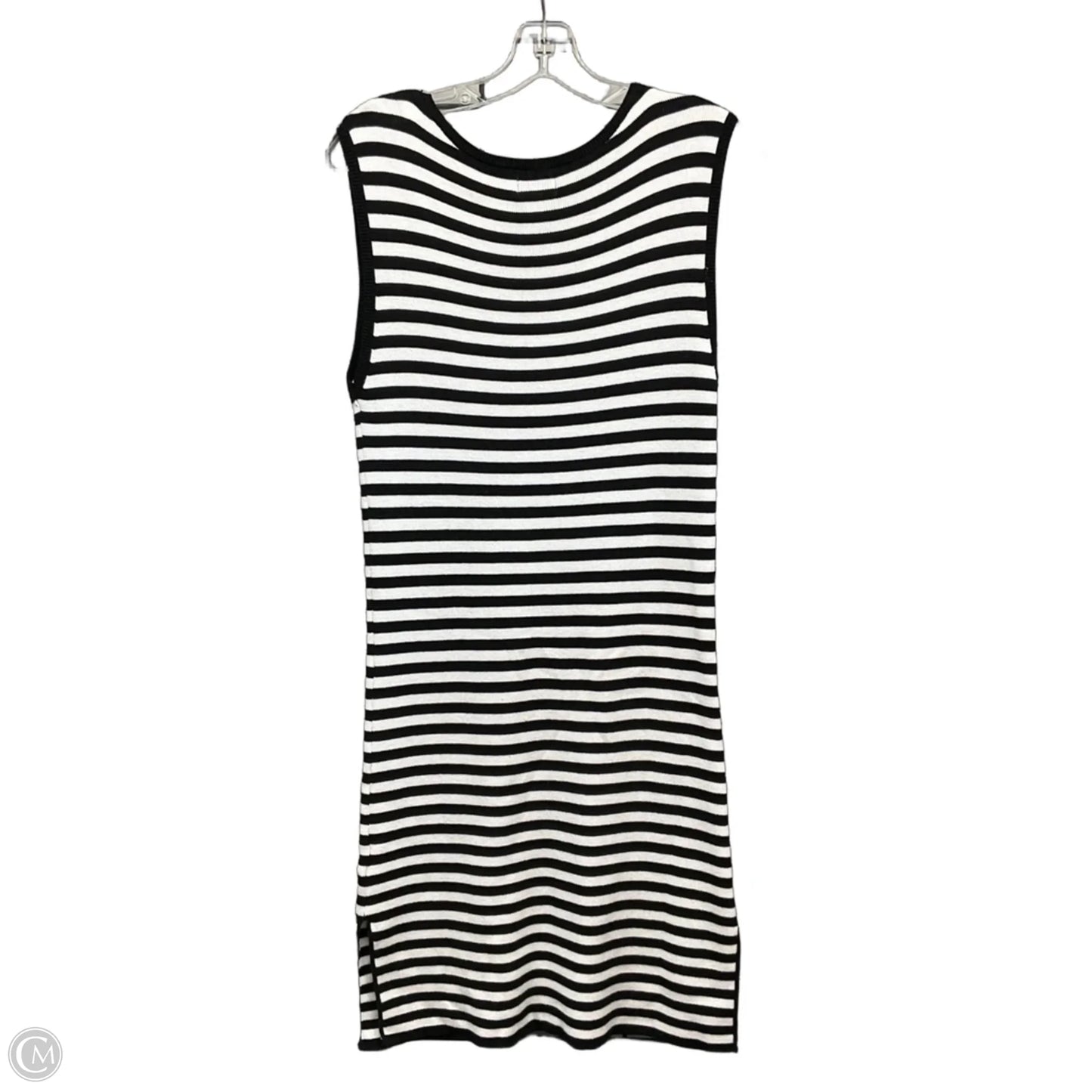 Dress Casual Midi By Nicole Miller In Striped Pattern, Size: M