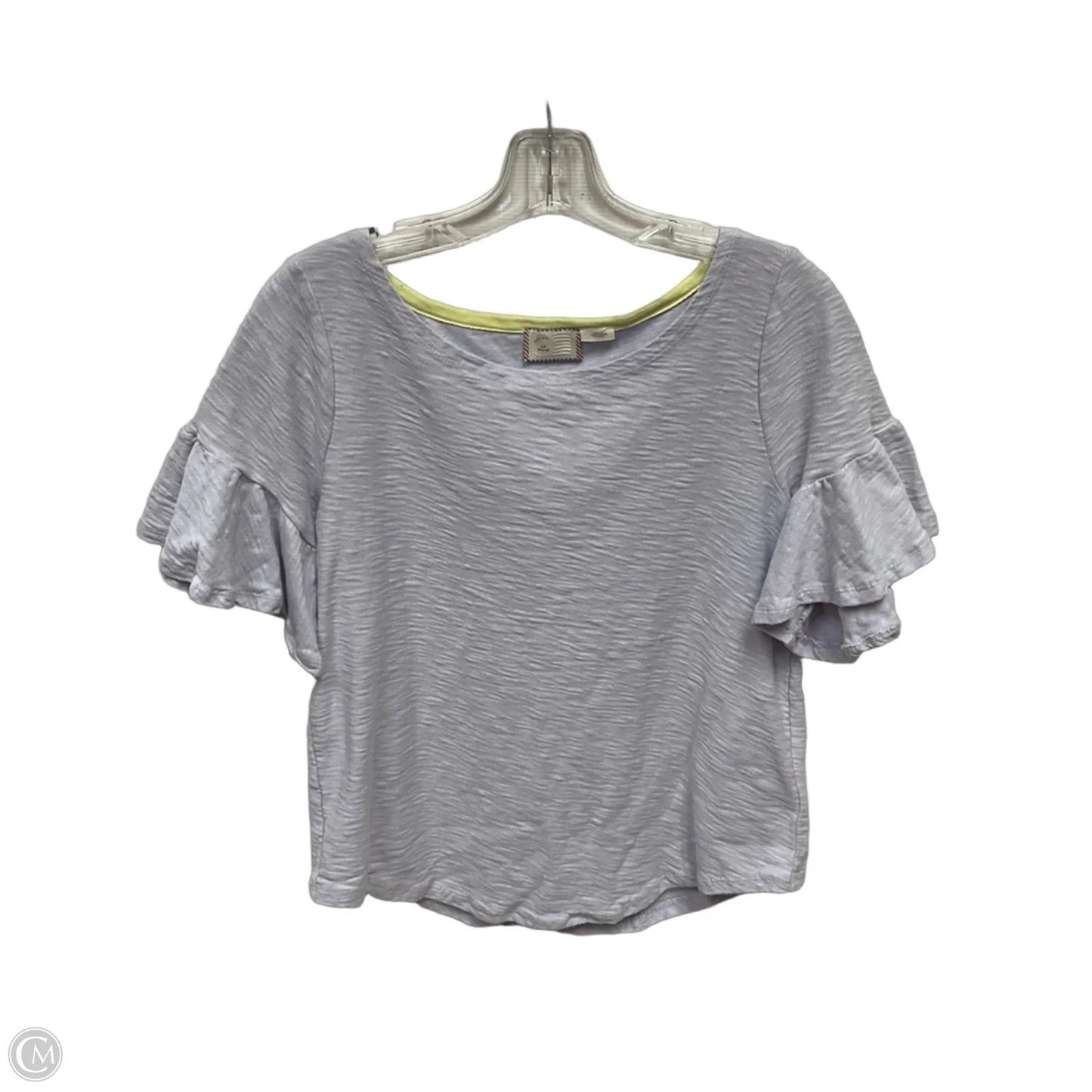 Top Short Sleeve By Anthropologie In Blue, Size: M