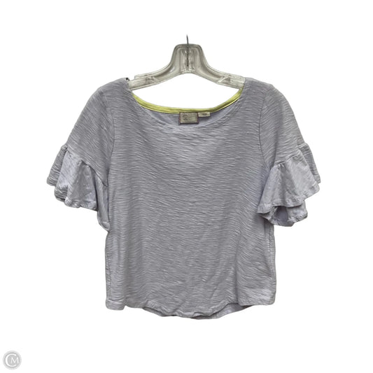 Top Short Sleeve By Anthropologie In Blue, Size: M