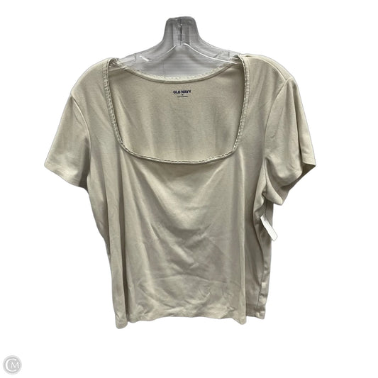 Top Short Sleeve By Old Navy In Beige, Size: 3x