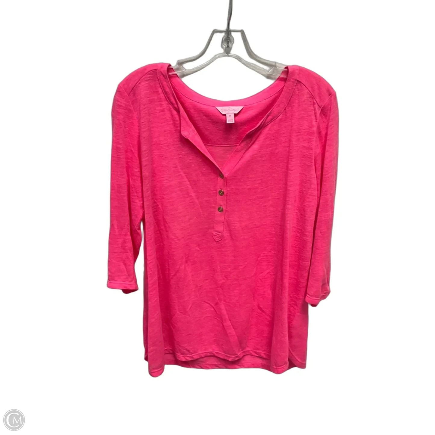 Top Long Sleeve Designer By Lilly Pulitzer In Pink, Size: M