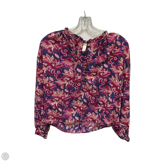 Top Long Sleeve By Pilcro In Floral Print, Size: Xs
