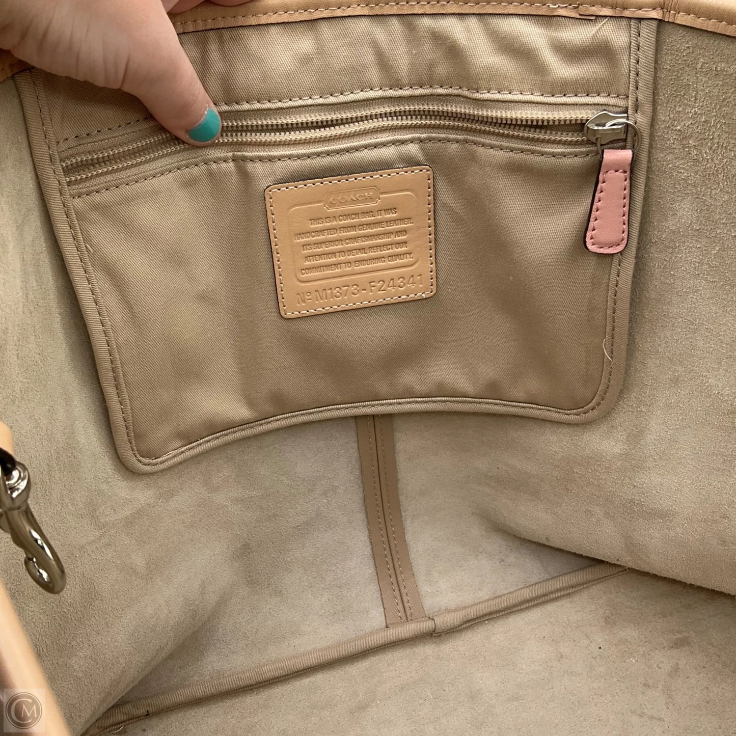 Handbag Designer By Coach, Size: Large