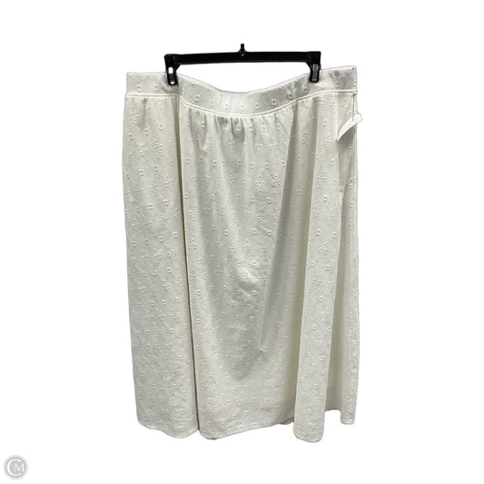 Skirt Maxi By Lane Bryant In White, Size: 18