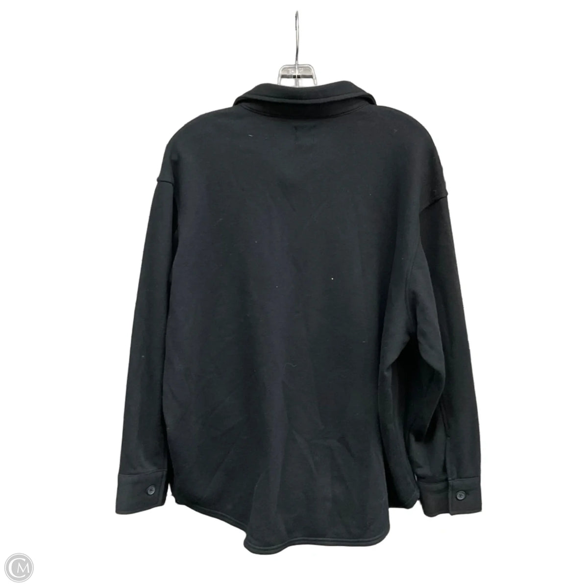 Jacket Shirt By Gap In Black, Size: S