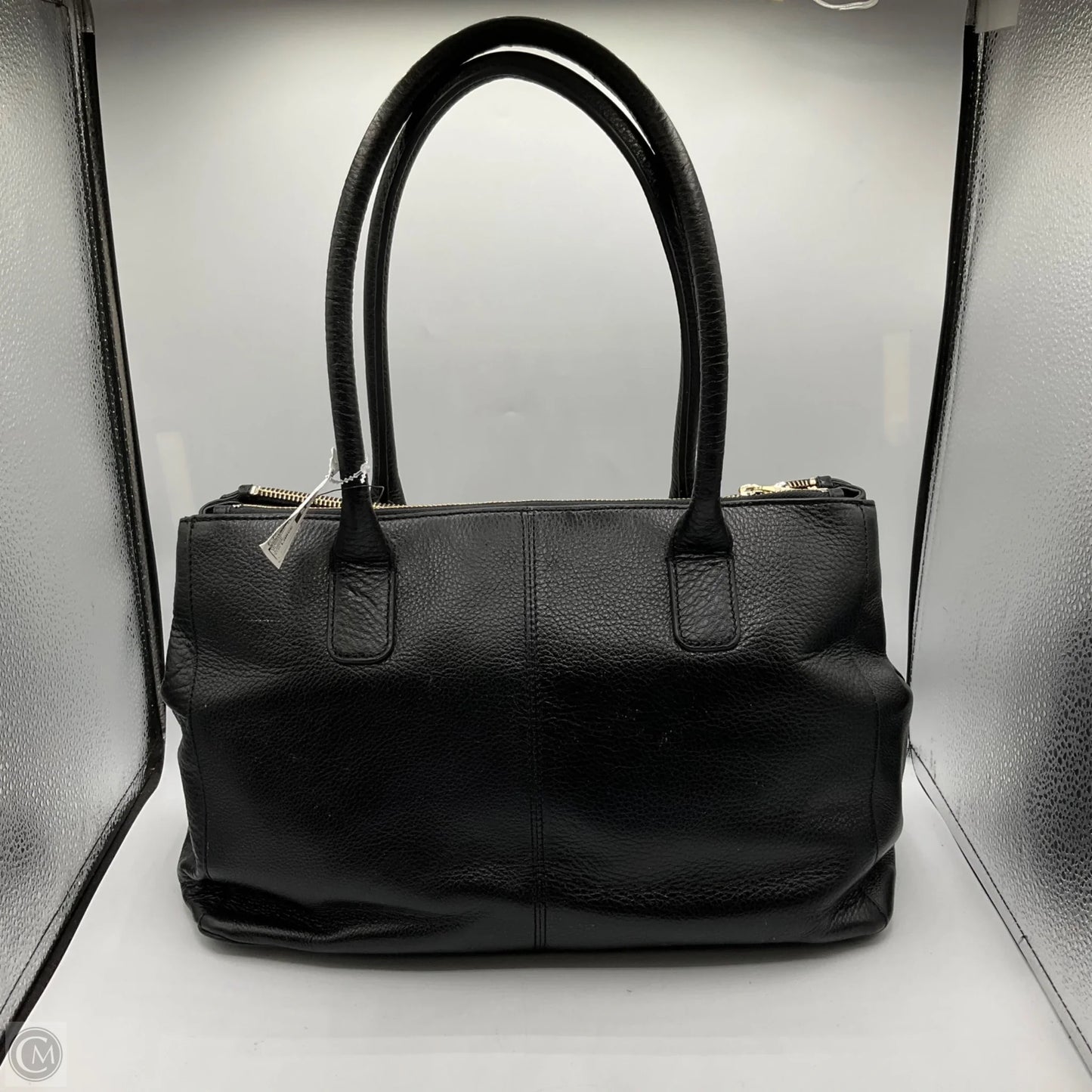 Handbag Leather By Dkny, Size: Large