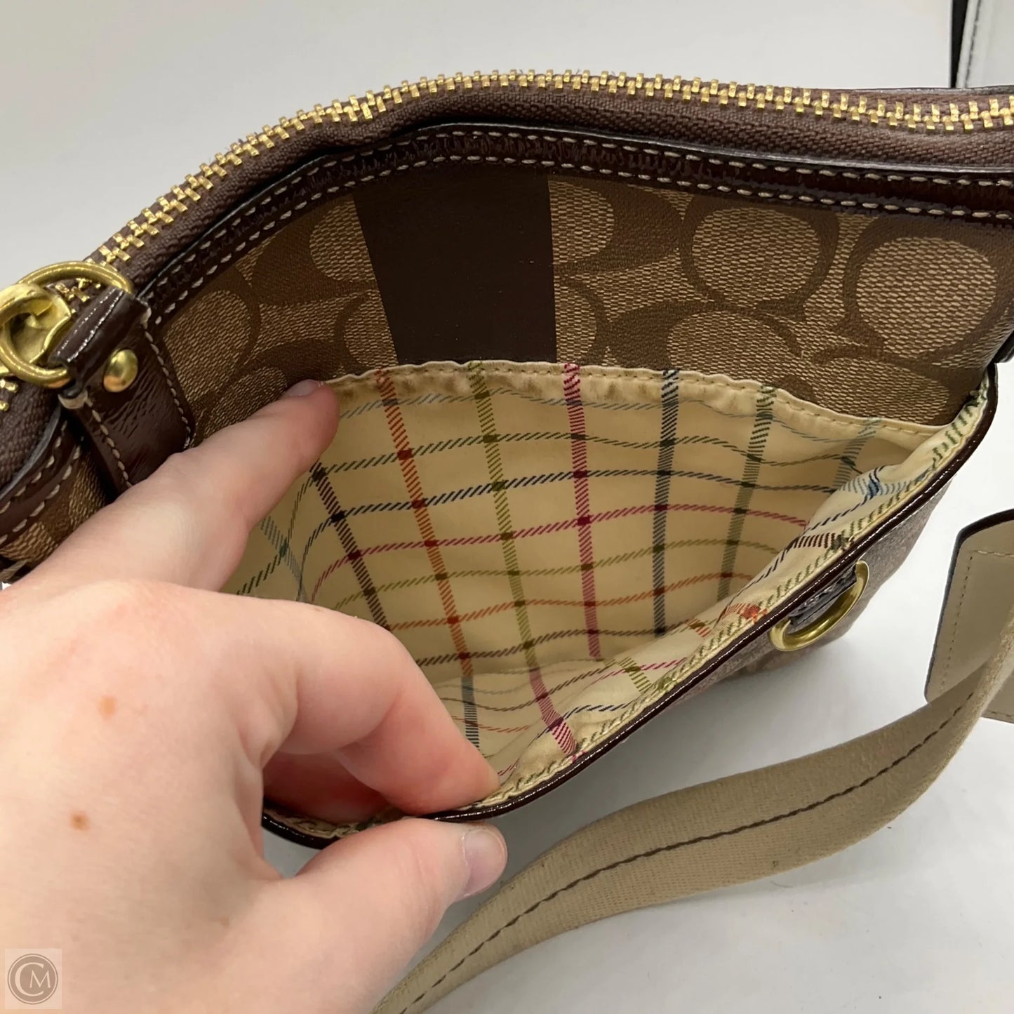 Crossbody Designer By Coach, Size: Medium