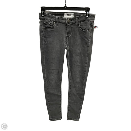 Jeans Skinny By Paige In Grey Denim, Size: 0