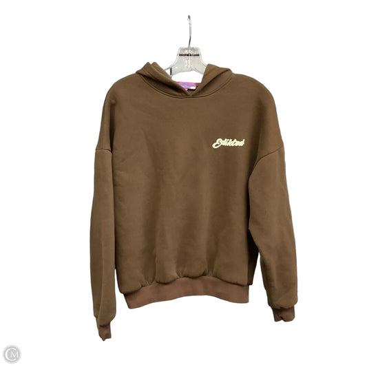 Sweatshirt Hoodie By Edikted In Brown, Size: S