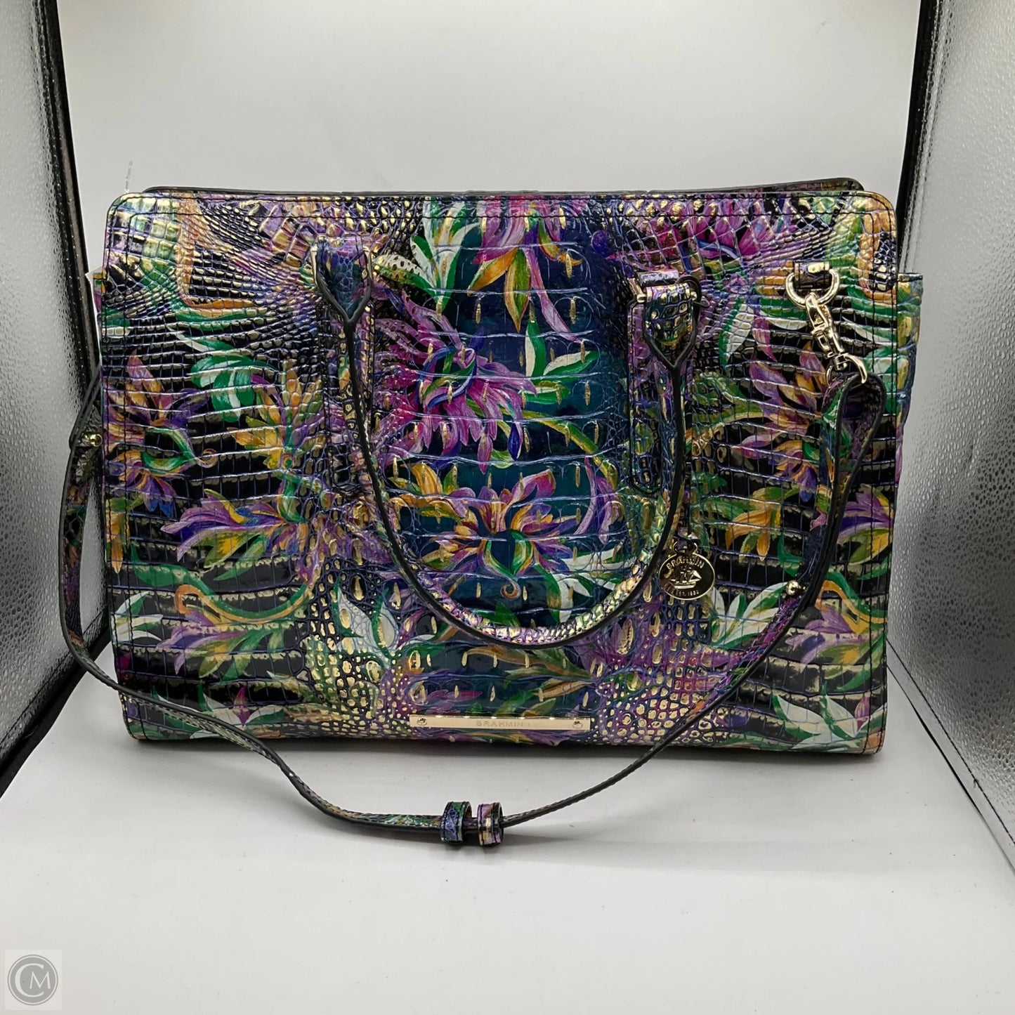 Handbag Designer By Brahmin, Size: Large