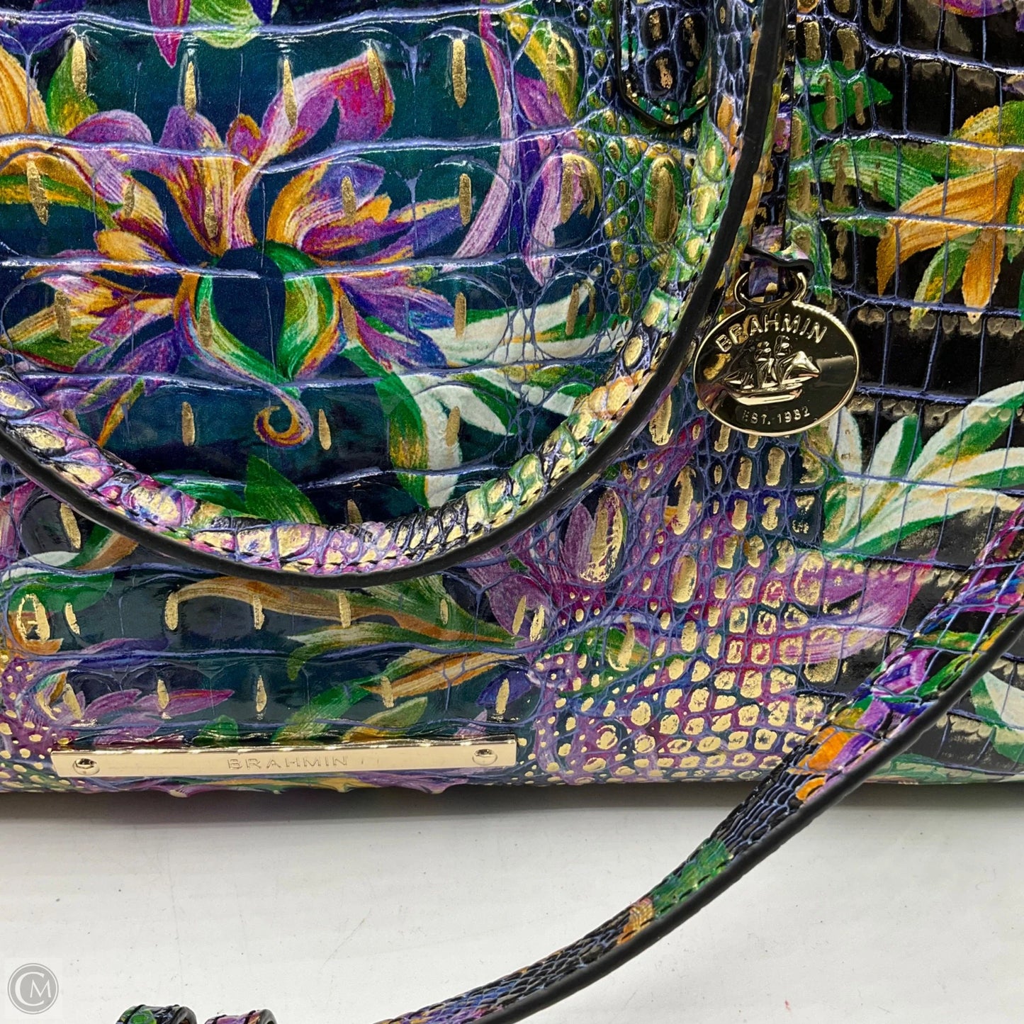 Handbag Designer By Brahmin, Size: Large