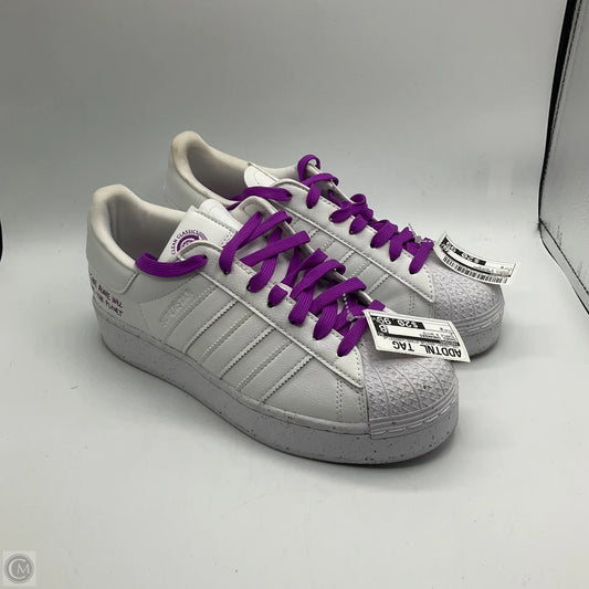 Shoes Sneakers By Adidas In Purple & White, Size: 8