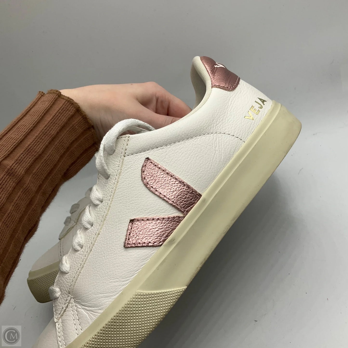 Shoes Sneakers By Veja In Pink & White, Size: 9