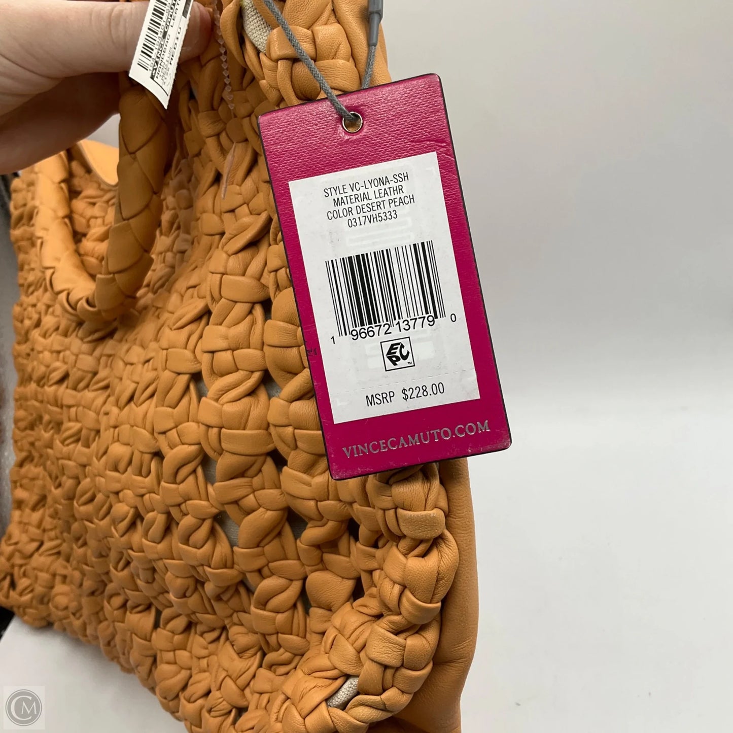 Handbag Leather By Vince Camuto, Size: Medium