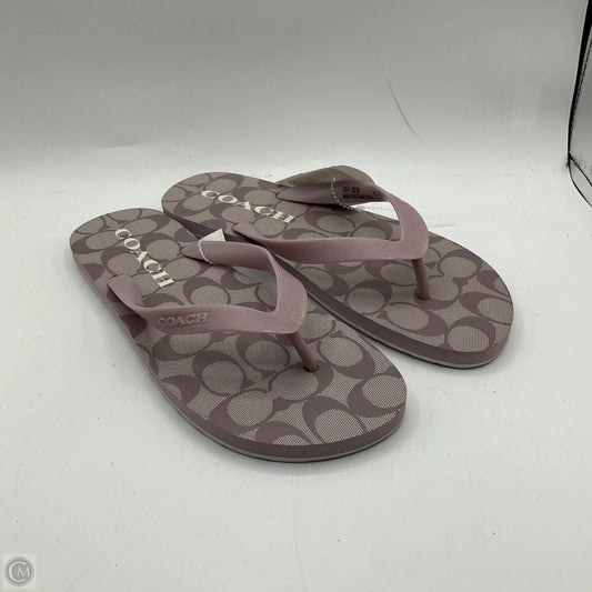 Sandals Designer By Coach In Purple, Size: 9