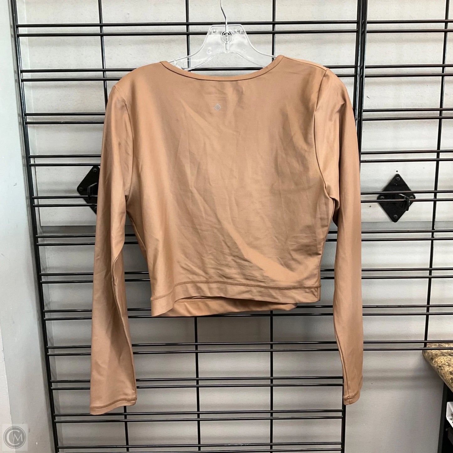 Athletic Top Long Sleeve Collar By Antonio Melani In Beige, Size: L