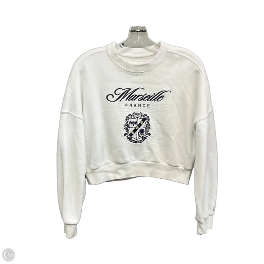 Sweatshirt Crewneck By Abercrombie And Fitch In White, Size: Xs