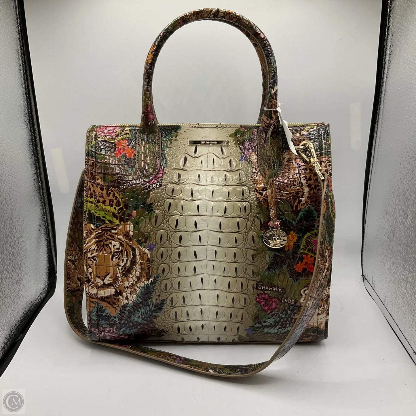 Handbag Designer By Brahmin, Size: Large