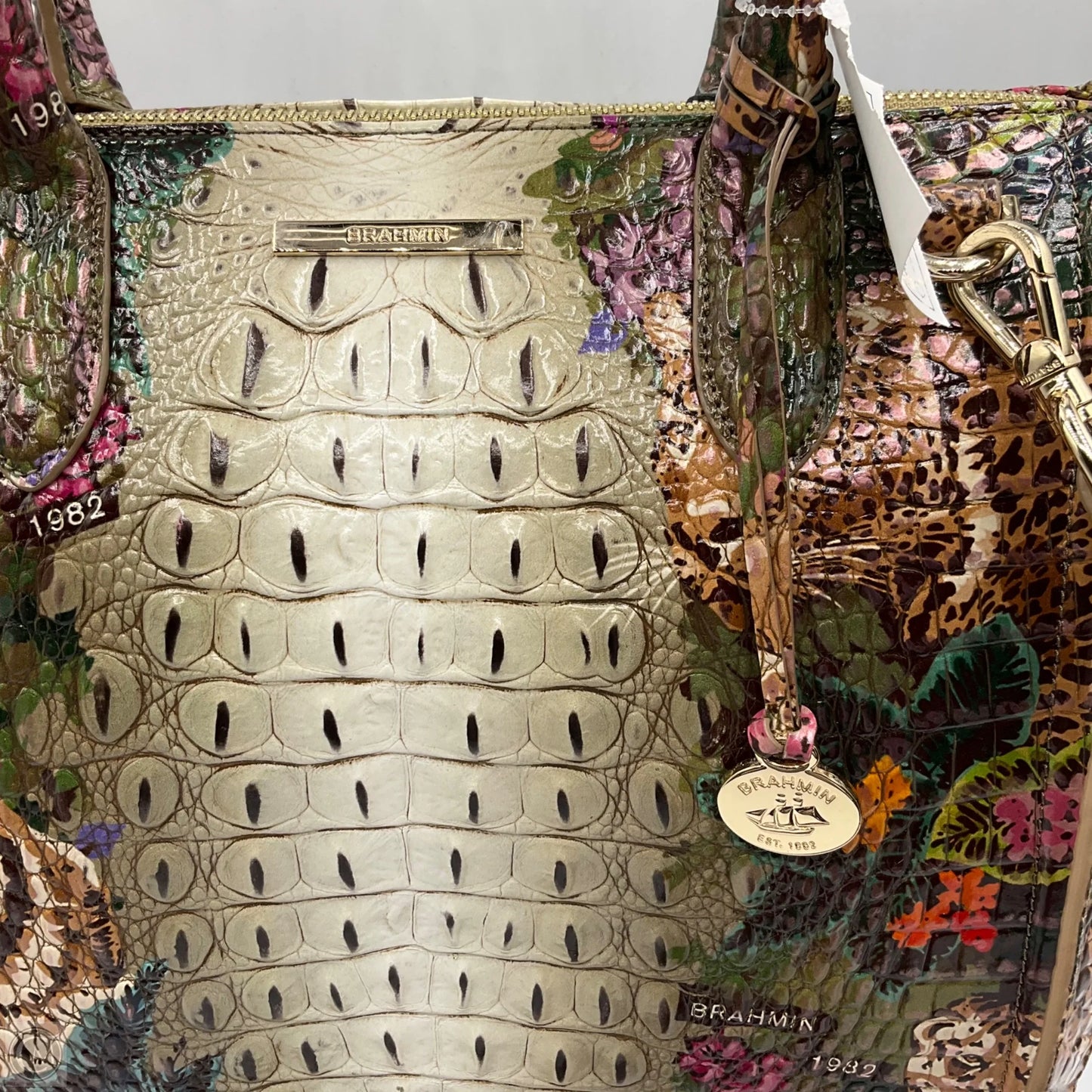 Handbag Designer By Brahmin, Size: Large