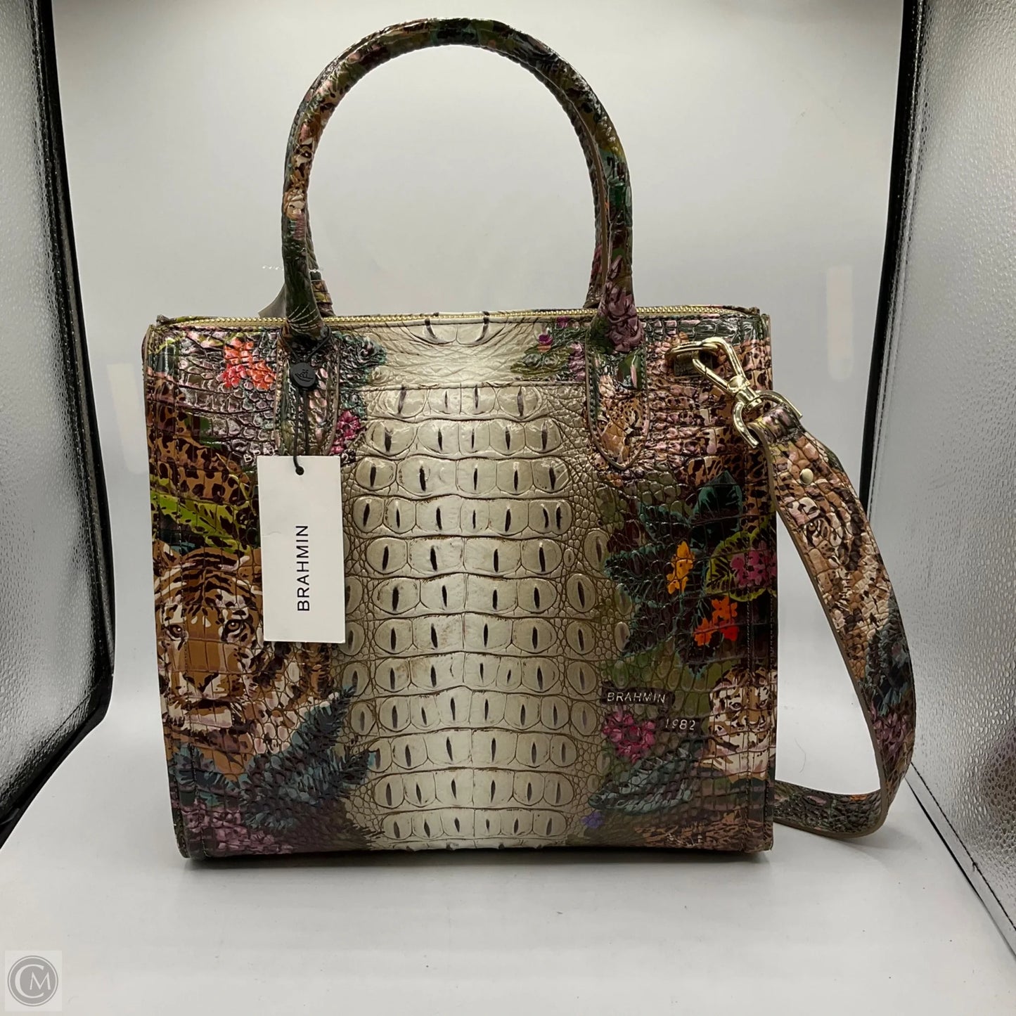 Handbag Designer By Brahmin, Size: Large