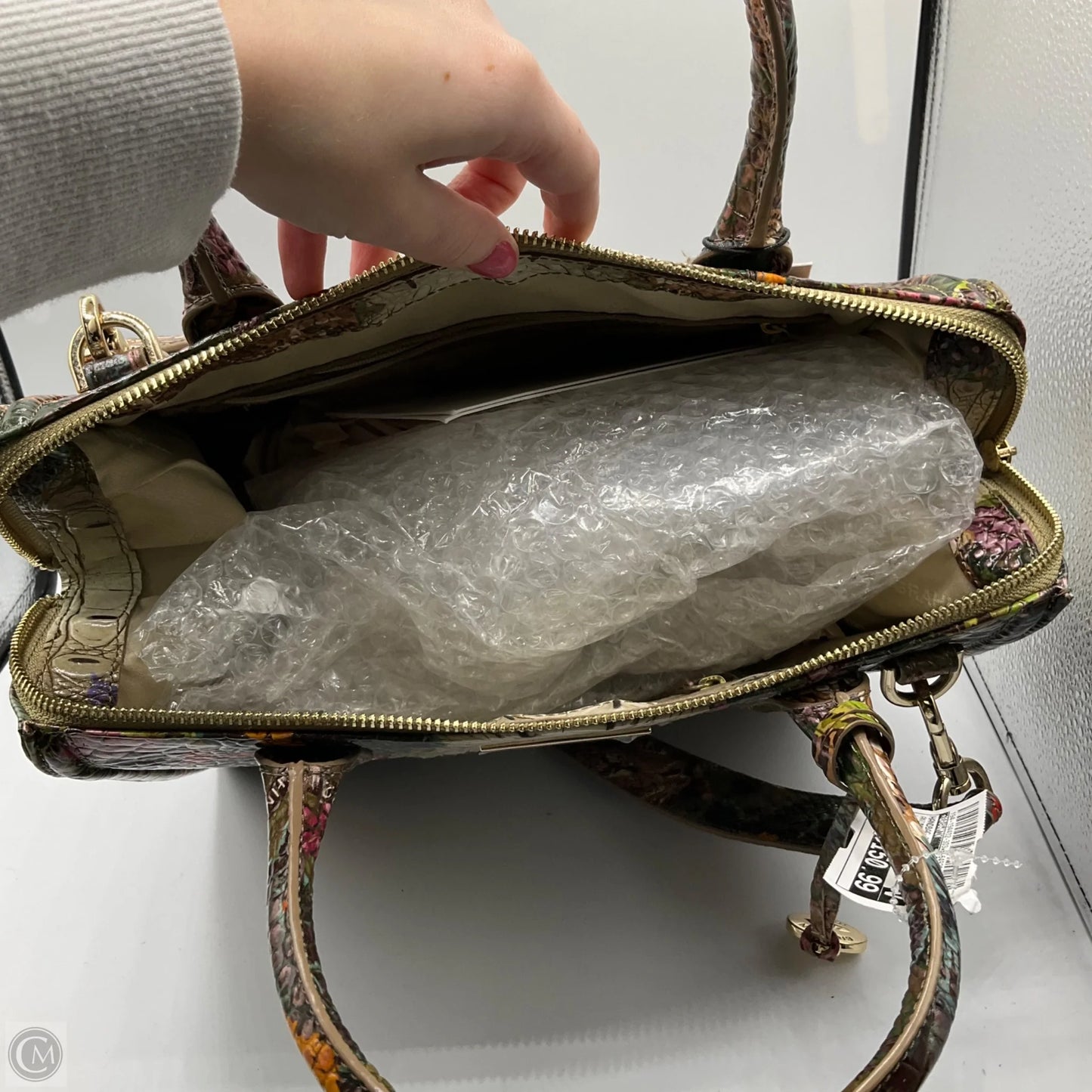 Handbag Designer By Brahmin, Size: Large