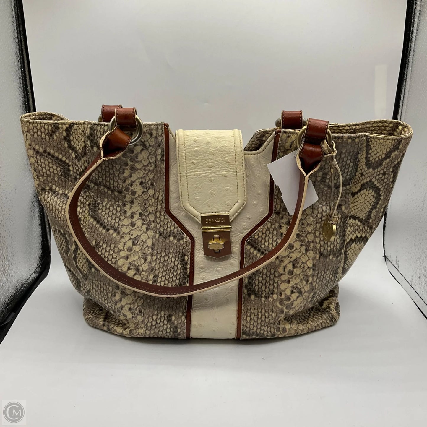 Handbag Designer By Brahmin, Size: Medium