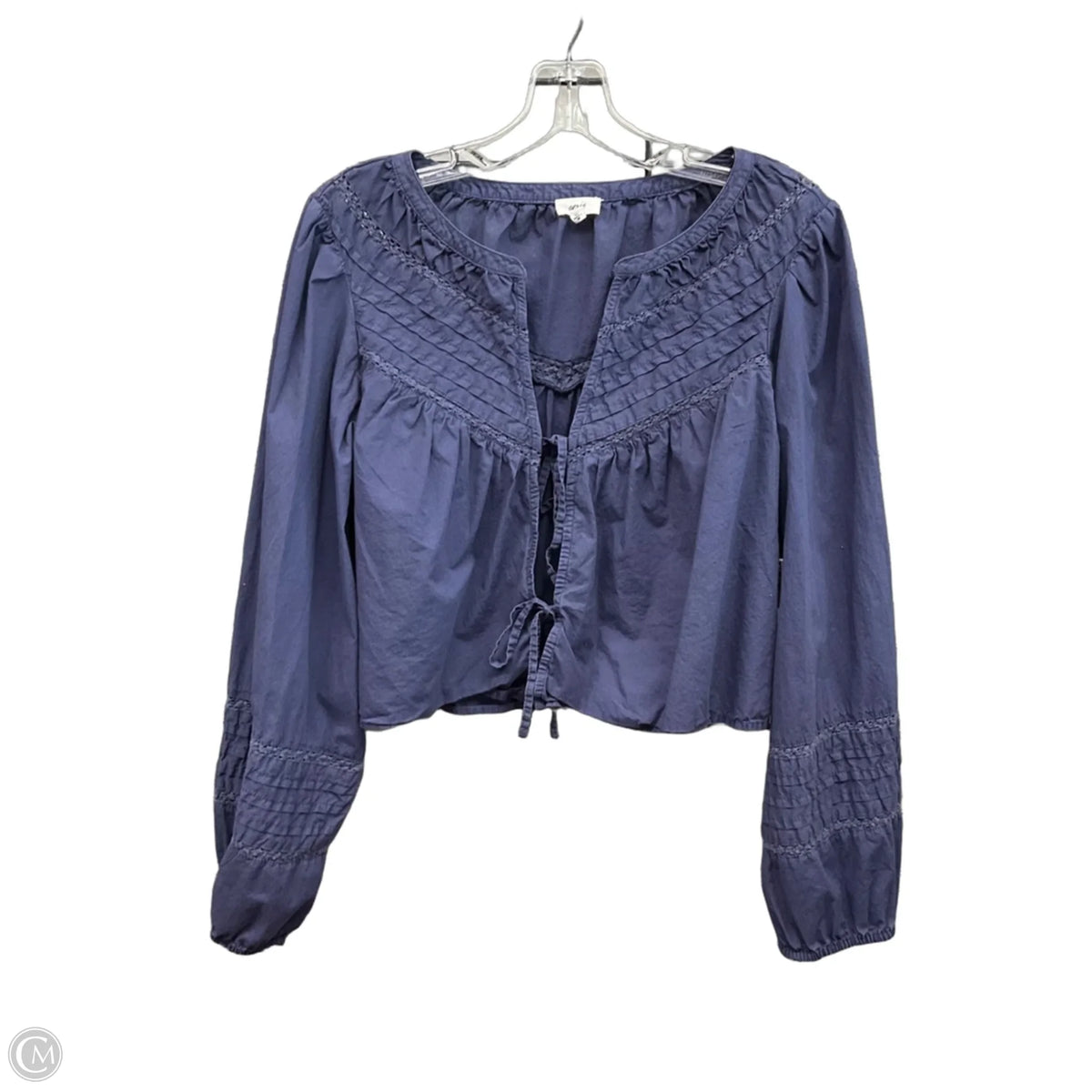 Top Long Sleeve Basic By Aerie In Blue, Size: Sp