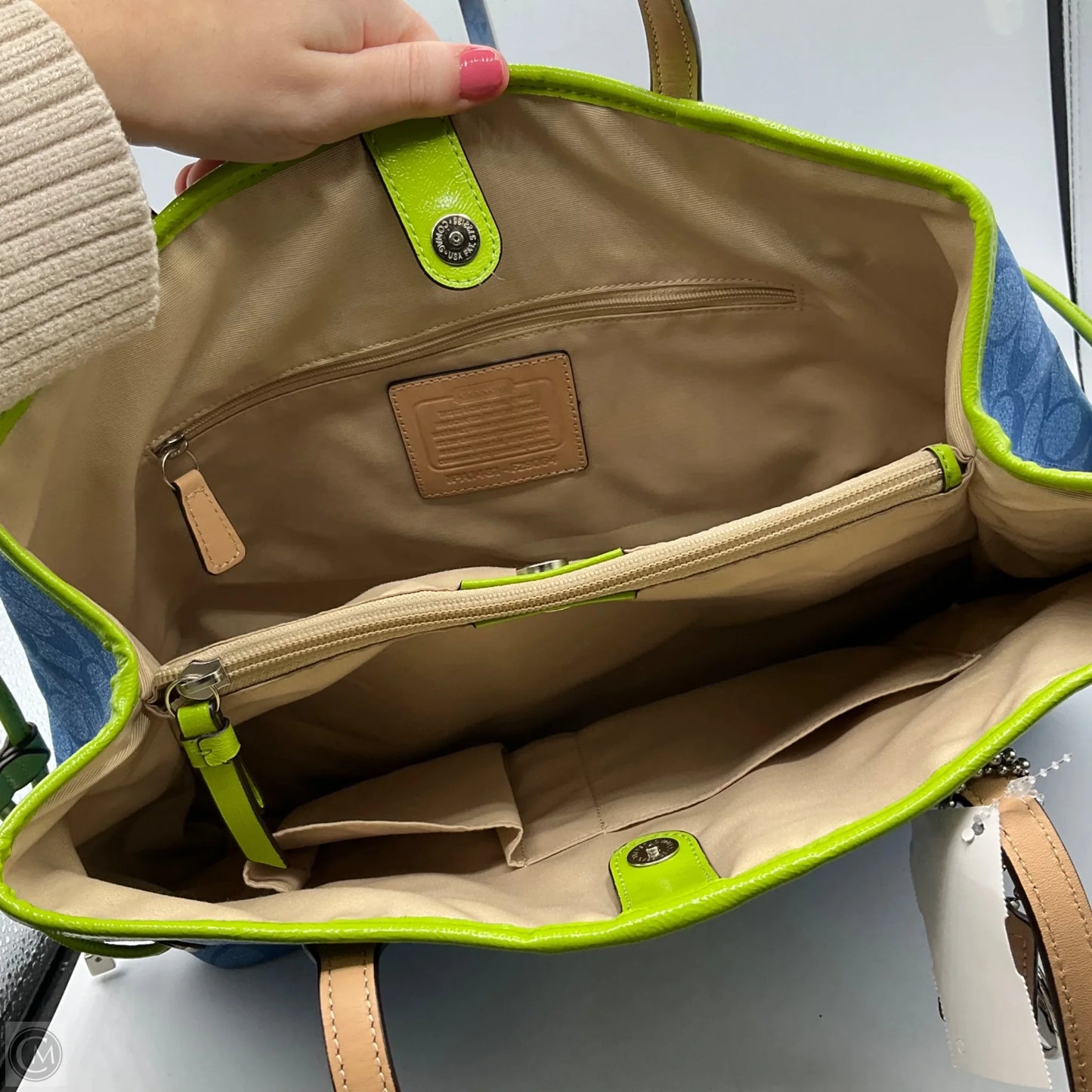 Handbag Designer By Coach, Size: Large