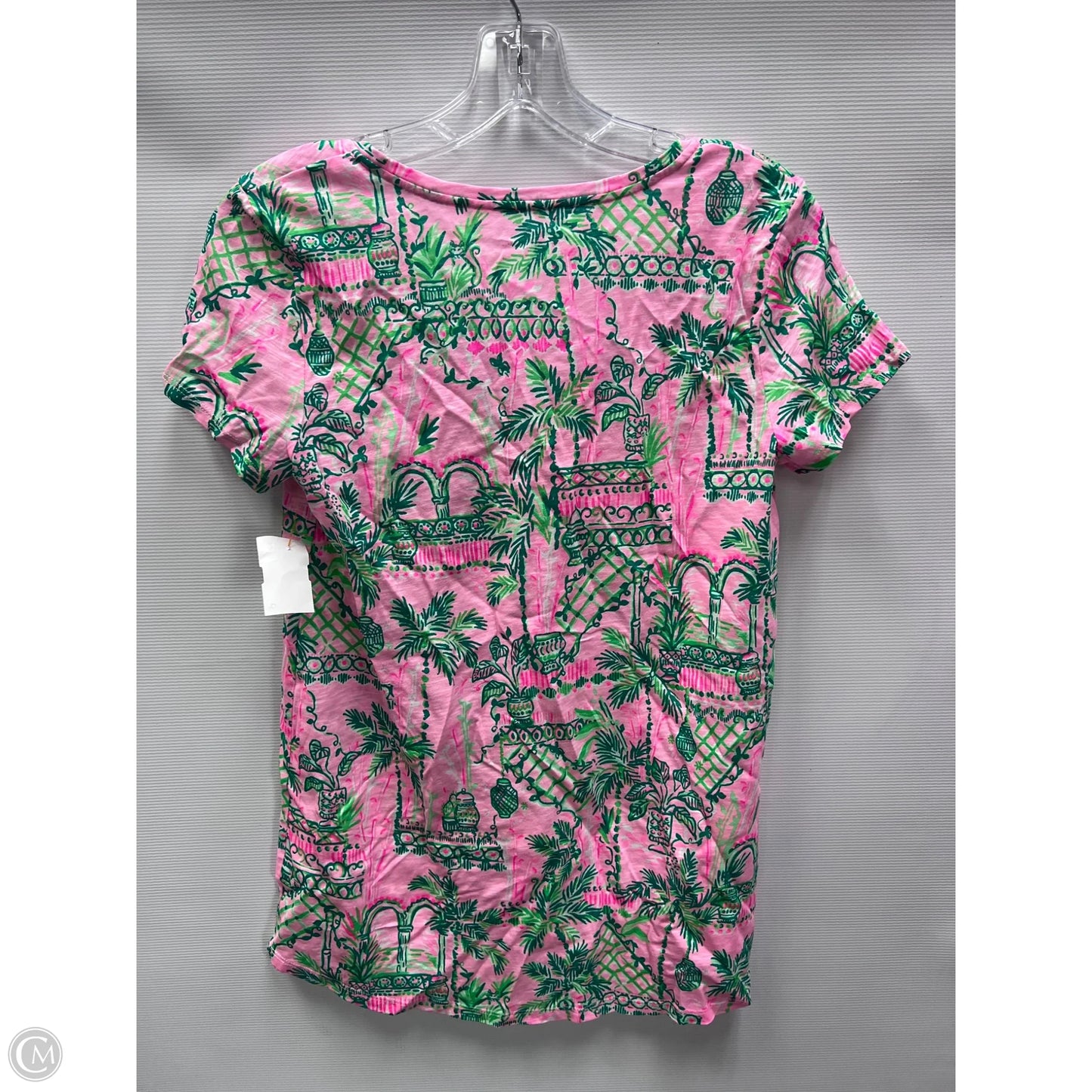Top Short Sleeve Designer By Lilly Pulitzer In Pink, Size: S