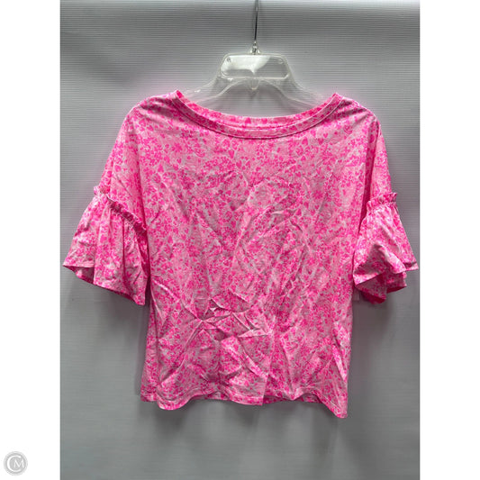 Top Short Sleeve Designer By Lilly Pulitzer In Pink, Size: S
