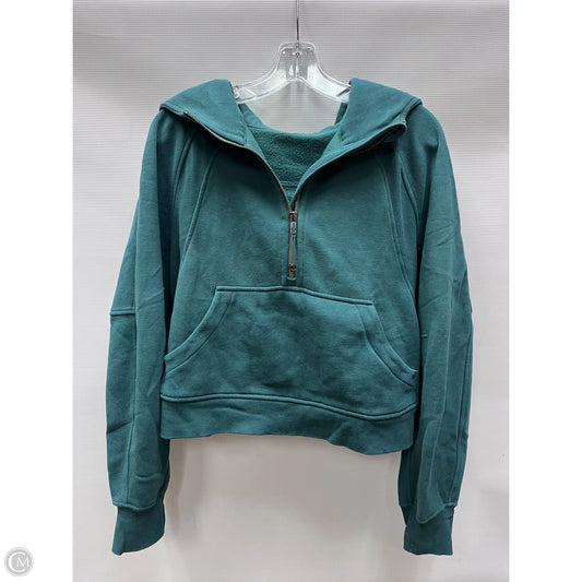 Athletic Sweatshirt Hoodie By Lululemon In Green, Size: M