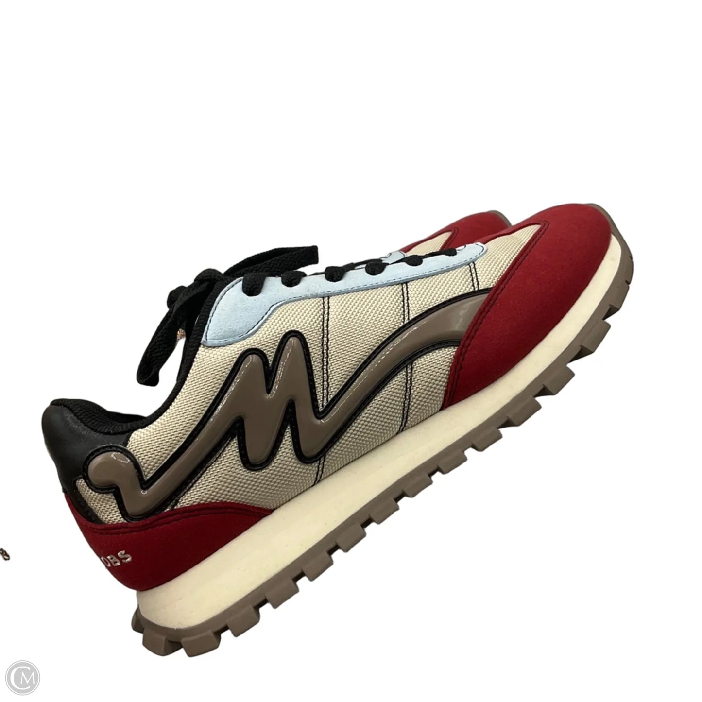 Shoes Luxury Designer By Marc Jacobs In Red & Tan, Size: 7
