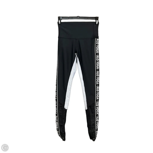 Athletic Leggings By Alo In Black & Grey, Size: Xs