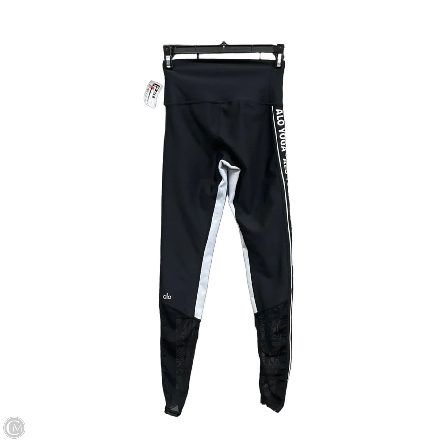 Athletic Leggings By Alo In Black & Grey, Size: Xs