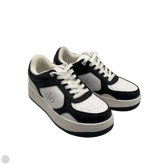 Shoes Sneakers By Alo In Black & White, Size: 7