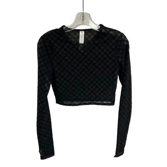 Athletic Top Long Sleeve Crewneck By Alo In Black, Size: S
