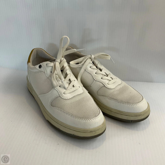 Shoes Sneakers By Vuori In White & Yellow, Size: 5.5