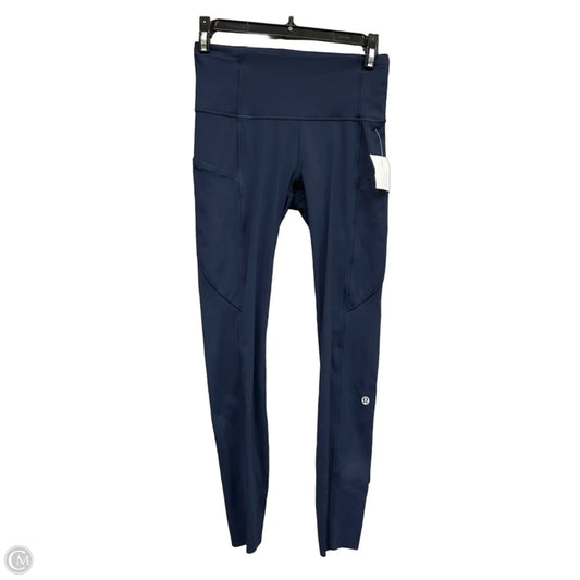 Athletic Leggings By Lululemon In Blue, Size: 4